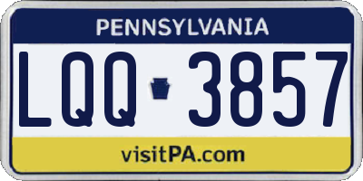 PA license plate LQQ3857