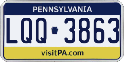 PA license plate LQQ3863