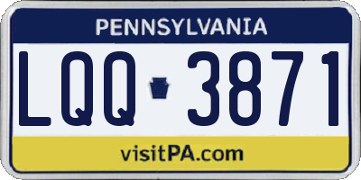 PA license plate LQQ3871