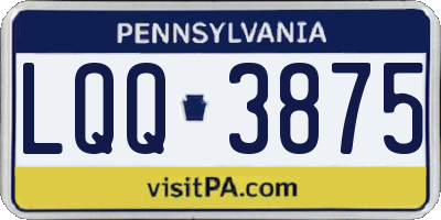 PA license plate LQQ3875