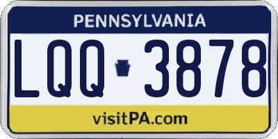 PA license plate LQQ3878
