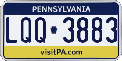 PA license plate LQQ3883