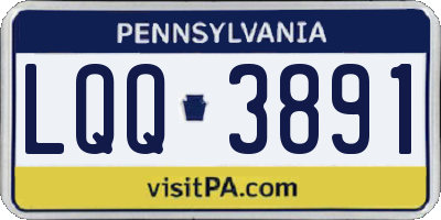 PA license plate LQQ3891