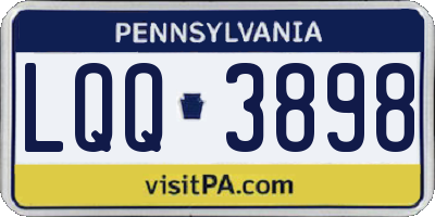 PA license plate LQQ3898