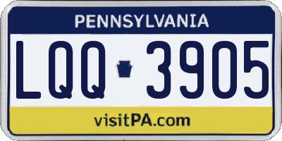 PA license plate LQQ3905