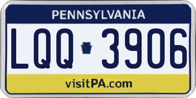 PA license plate LQQ3906
