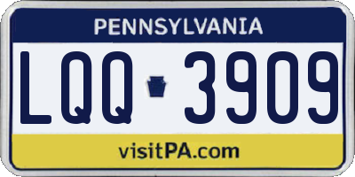 PA license plate LQQ3909