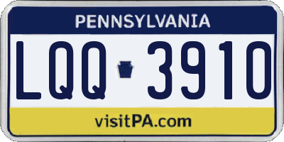 PA license plate LQQ3910
