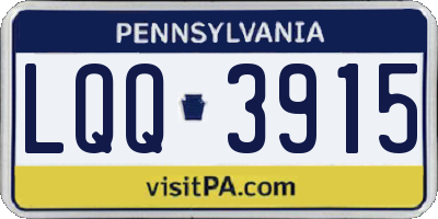 PA license plate LQQ3915