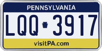 PA license plate LQQ3917
