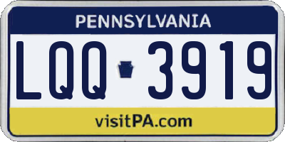 PA license plate LQQ3919