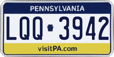 PA license plate LQQ3942