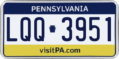 PA license plate LQQ3951