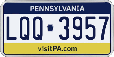 PA license plate LQQ3957
