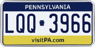 PA license plate LQQ3966