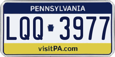 PA license plate LQQ3977