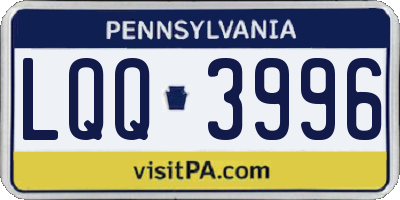 PA license plate LQQ3996