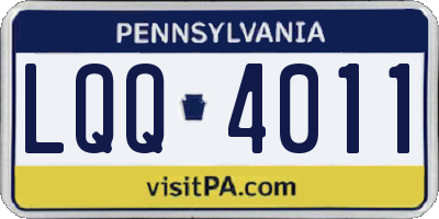 PA license plate LQQ4011