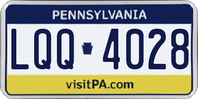 PA license plate LQQ4028