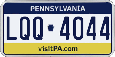 PA license plate LQQ4044