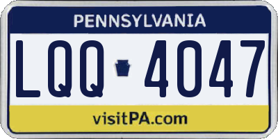 PA license plate LQQ4047