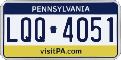 PA license plate LQQ4051