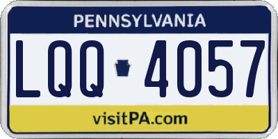 PA license plate LQQ4057