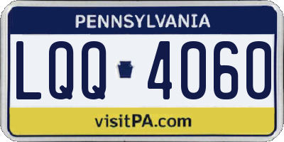 PA license plate LQQ4060