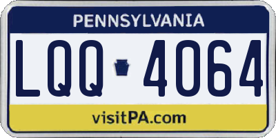 PA license plate LQQ4064
