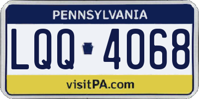 PA license plate LQQ4068