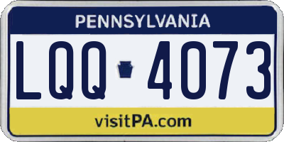 PA license plate LQQ4073