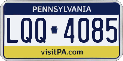 PA license plate LQQ4085