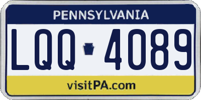 PA license plate LQQ4089