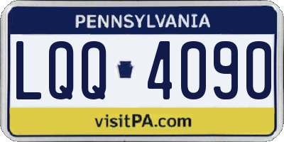 PA license plate LQQ4090
