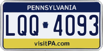 PA license plate LQQ4093