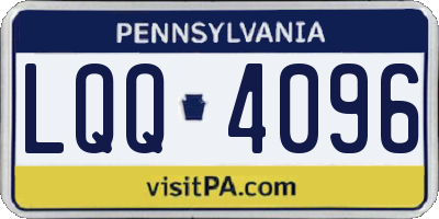 PA license plate LQQ4096