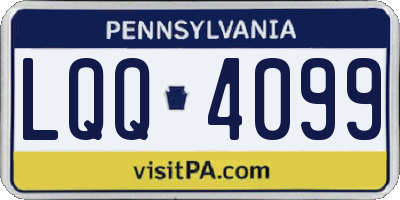 PA license plate LQQ4099