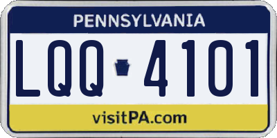 PA license plate LQQ4101