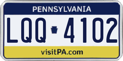 PA license plate LQQ4102