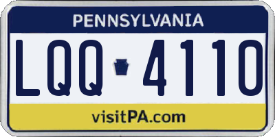 PA license plate LQQ4110