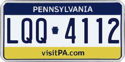 PA license plate LQQ4112