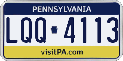 PA license plate LQQ4113