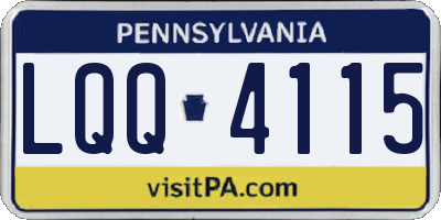 PA license plate LQQ4115