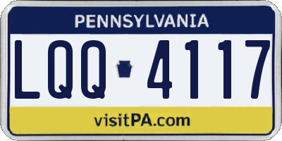 PA license plate LQQ4117