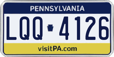 PA license plate LQQ4126