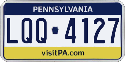 PA license plate LQQ4127