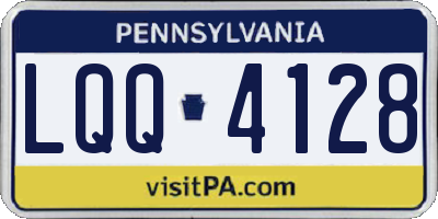 PA license plate LQQ4128