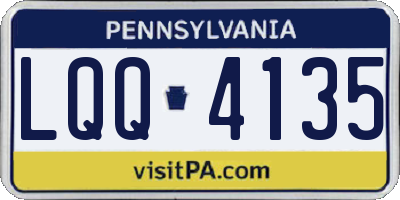 PA license plate LQQ4135