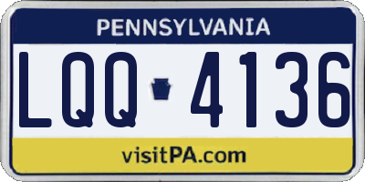 PA license plate LQQ4136