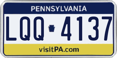 PA license plate LQQ4137